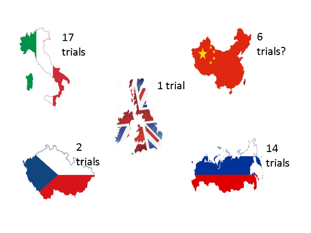 17 trials 1 trial 6 trials? 2 trials 14 trials